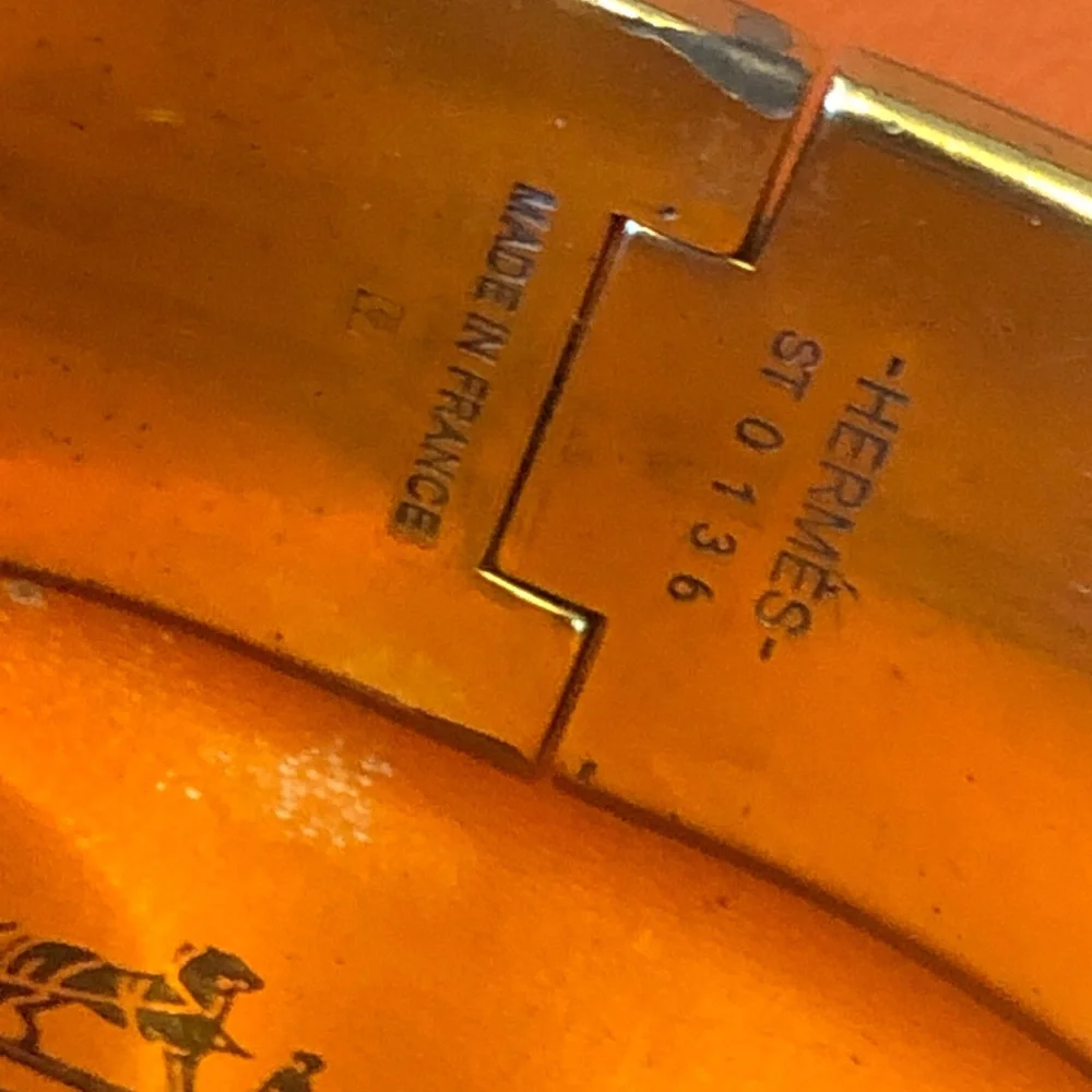 Hermes medium Click H cuff in black and gold GM (larger circumference) boxed - Picture 3 of 9